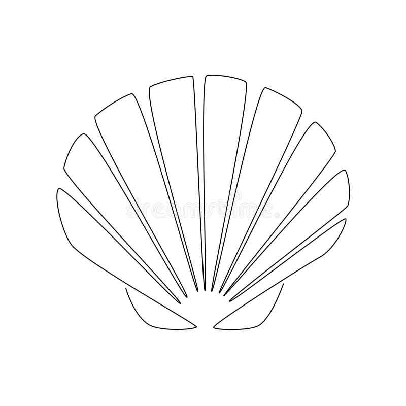 Line Drawing Seashell Stock Illustrations – 4,637 Line Drawing