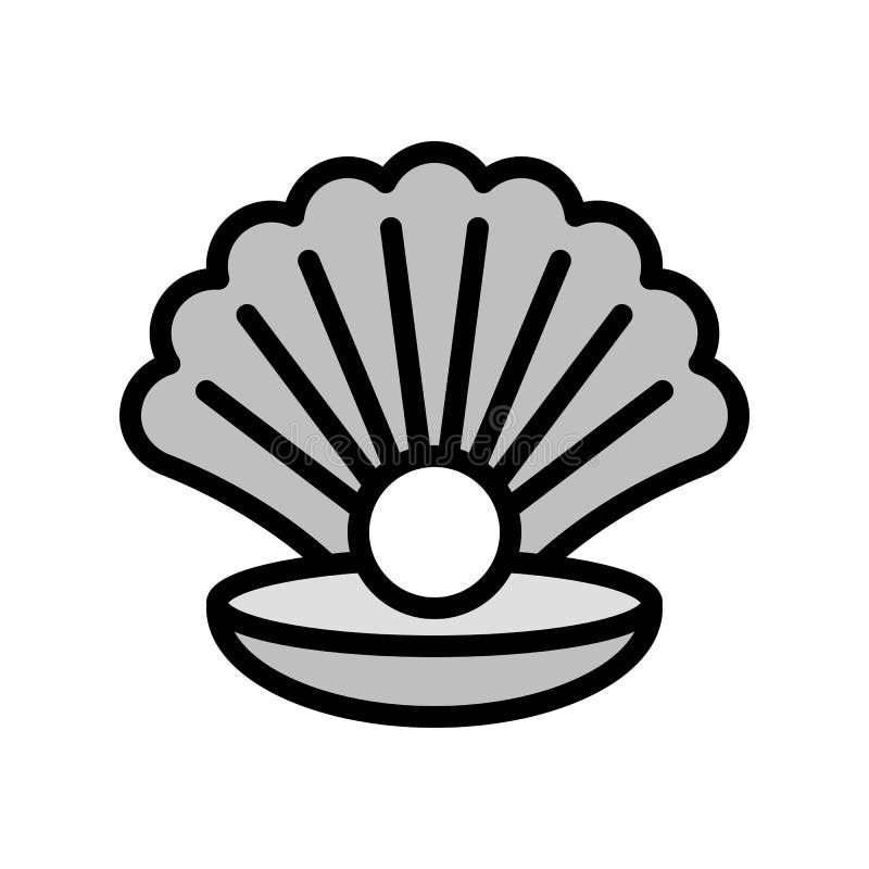 Seashell z perełkowym wektorem, tropikalna powiązana wypełniająca stylowa ikona royalty ilustracja Seashell z perełkowym wektorem, tropikalna powiązana wypełniająca stylowa ikona royalty ilustracja