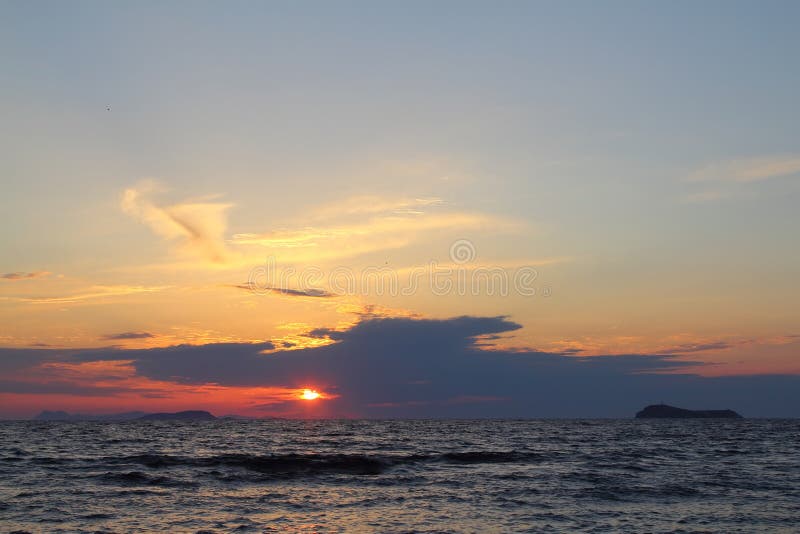 Seaside town of Bodrum and spectacular sunsets. Mugla, Turkey