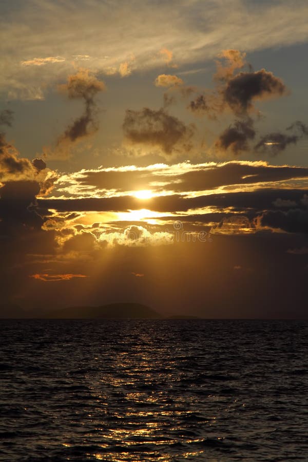 Seaside town of Bodrum and spectacular sunsets. Mugla, Turkey