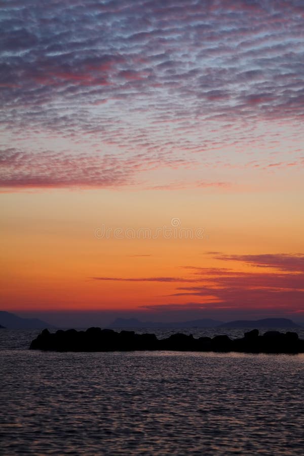 Seaside town of Bodrum and spectacular sunsets. Mugla, Turkey