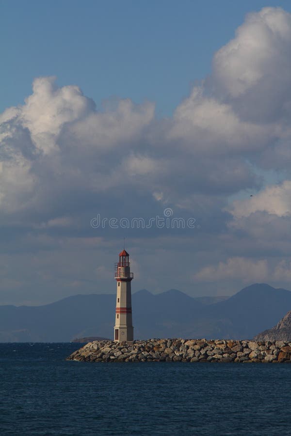 Seaside town of Turgutreis and Lighthouse