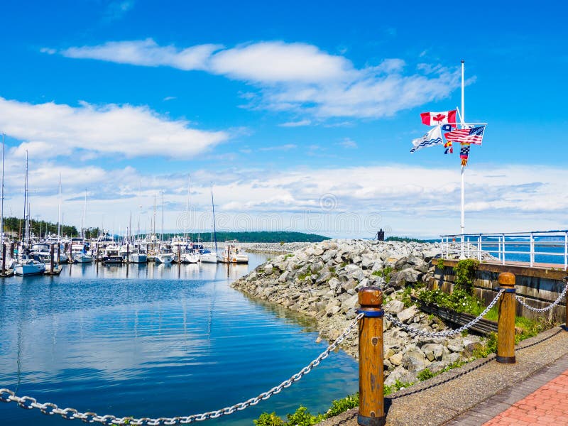 Seaside Walk in Sidney BC on Vancouver Island, Canada Stock Image
