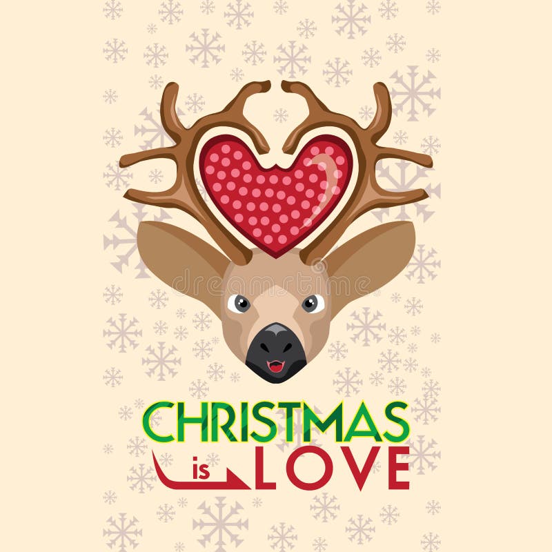 Season Greeting of Christmas is Love Stock Illustration Illustration of life, cross 81991070