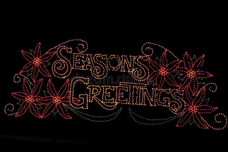 Season Greetings Christmas Lights Stock Photo Image of holiday
