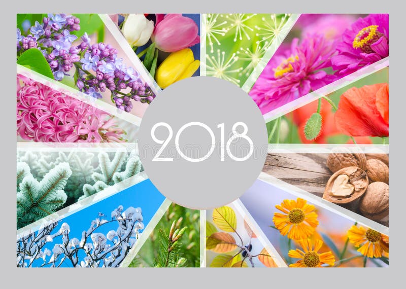 Seasonal Calendar for 2018 year. Quarterly calendar of accountant. royalty free stock photo Seasonal Calendar for 2018 year. Quarterly calendar of accountant. royalty free stock photo