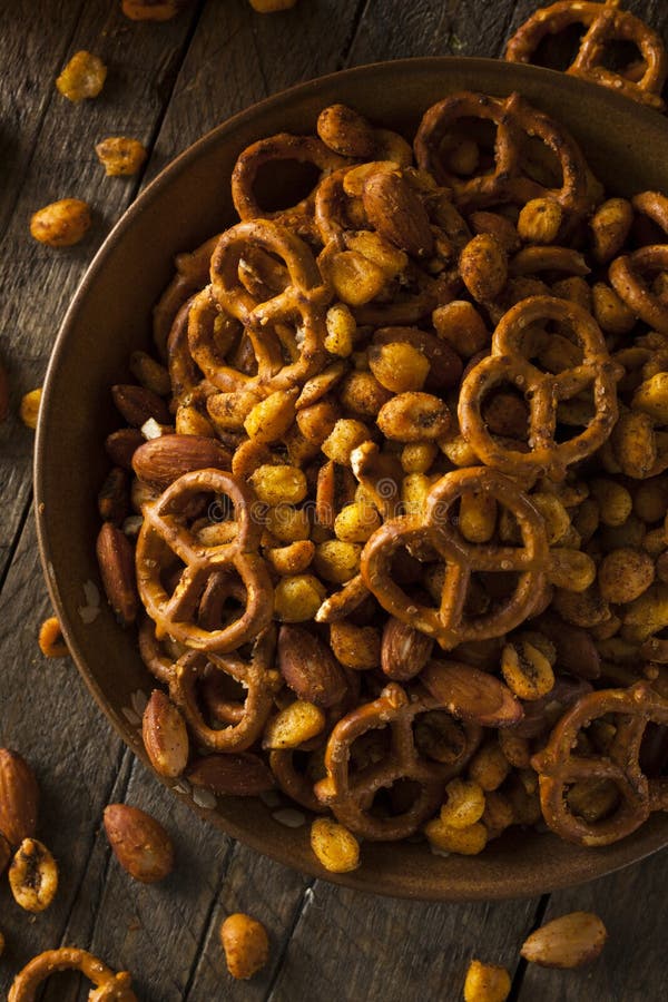 Seasoned Pub Snack Mix stock image