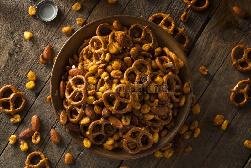 Seasoned Pub Snack Mix royalty free stock image