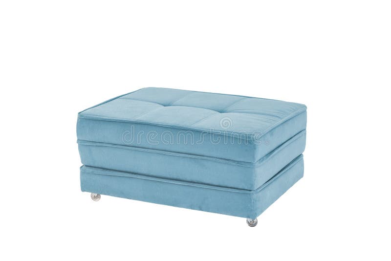 Seat Cozy Blue Bed Sofa Pouf Bed Stock Photo Image of fabric, color 96065380