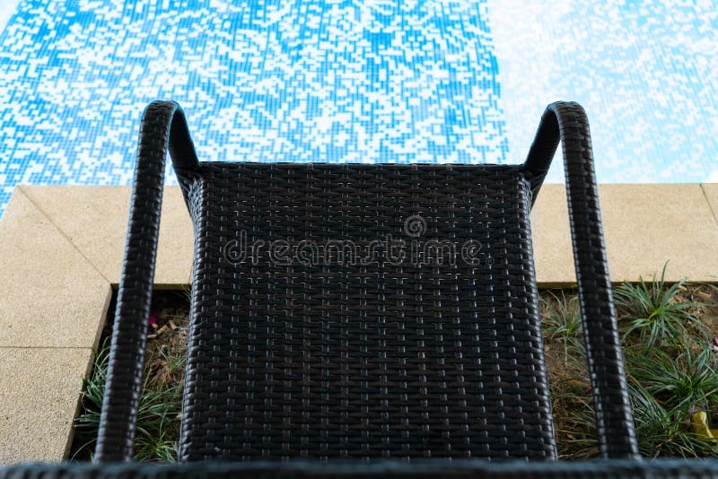 A Seat on the Edge of a Swimming Pool Stock Photo Image of enjoyment