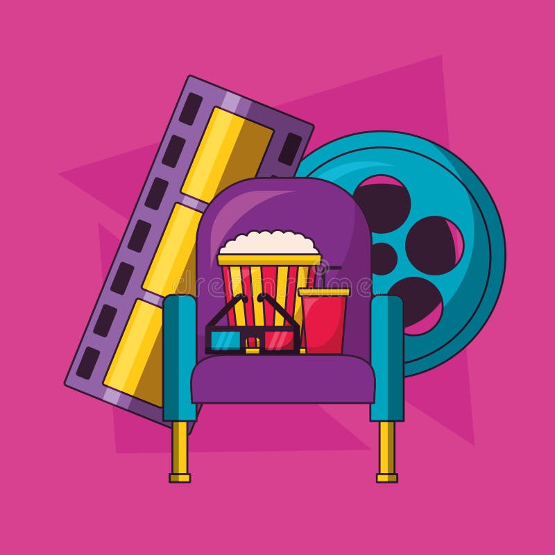 Film cinema design stock illustration. Illustration of entertainment