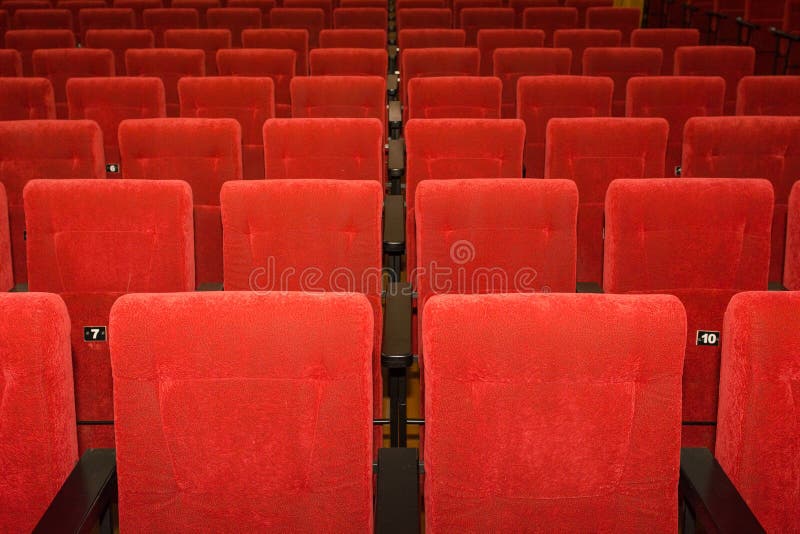 Seats in the Cinema. Lots of Seats in the Hall Stock Photo Image of