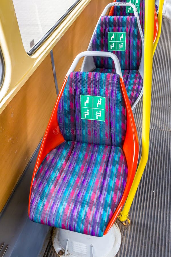 Seats inside the tram stock photo. Image of passenger 146297732