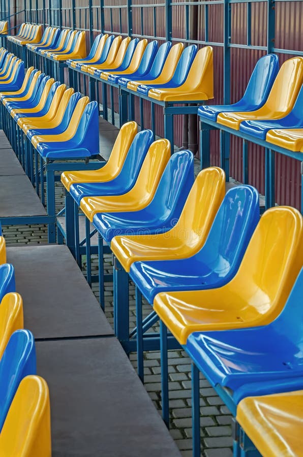Seats in stands of stadium stock photo. Image of soccer 272568530