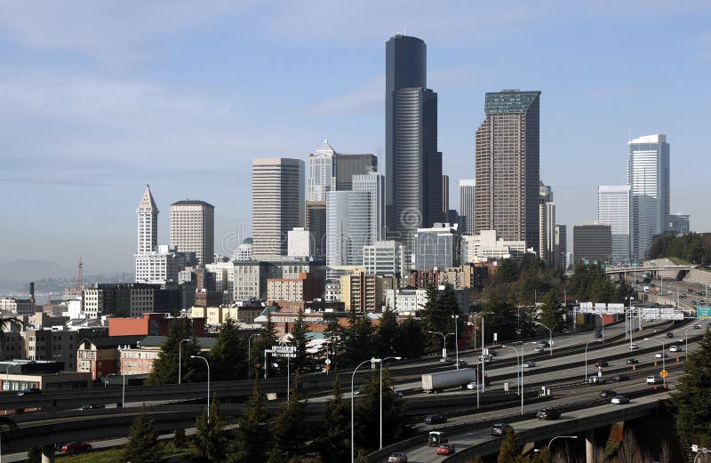 Seattle downtown royalty free stock photography
