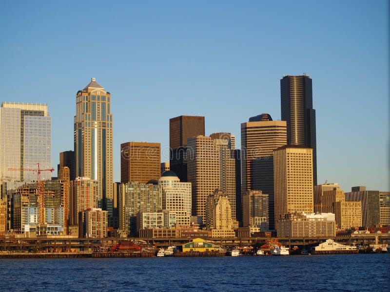 Seattle downtown stock images