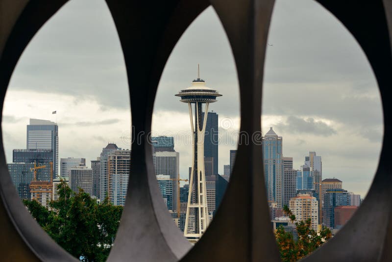 Seattle downtown stock images