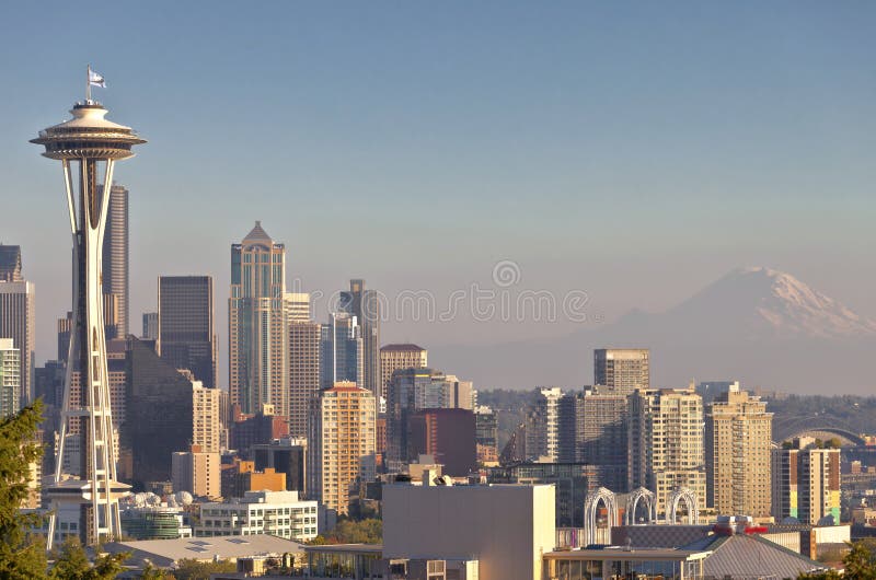 Seattle downtown skyline Washington state. stock image