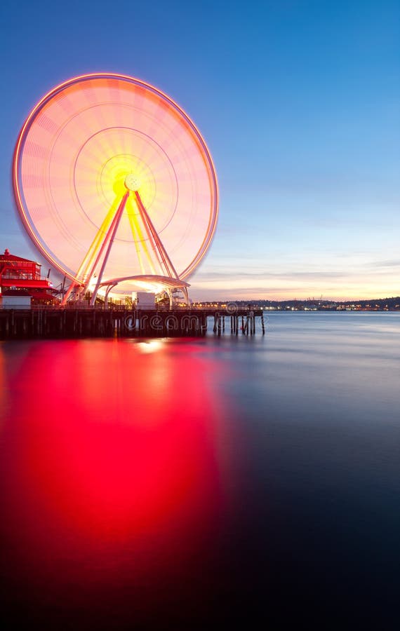 Seattle Ferris Wheel stock photos