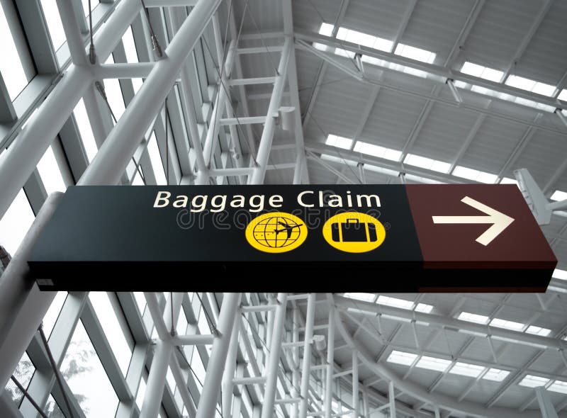 Seattle för flygplatsbagagereklamation tecken