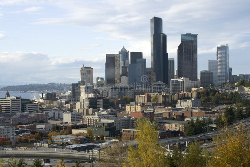 Seattle miasta linia horyzontu zdjęcie stock Seattle miasta linia horyzontu zdjęcie stock