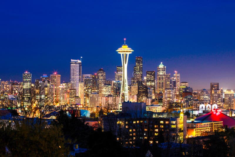 Seattle-Skyline stockfotografie Seattle-Skyline stockfotografie