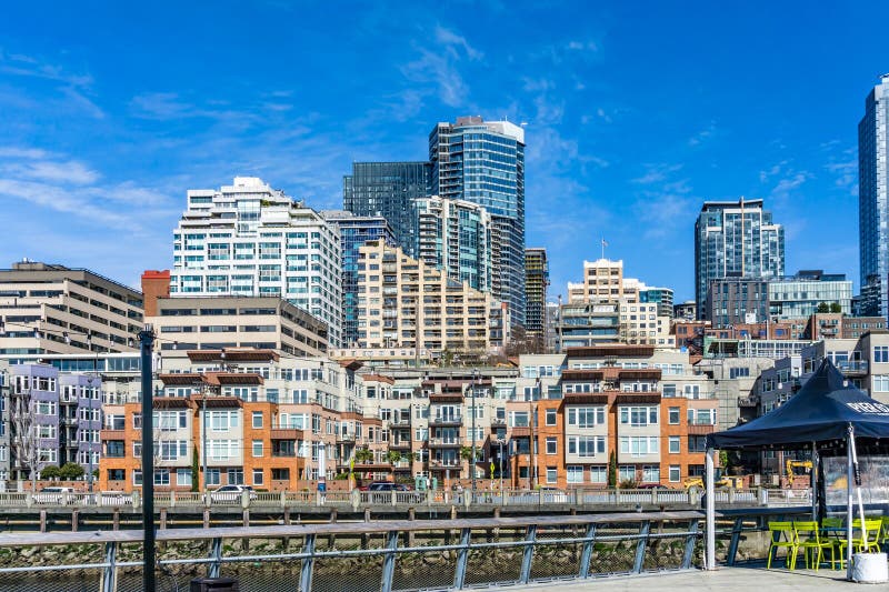 Seattle Waterfront Homes 4 stock photo. Image of apartment 273687394