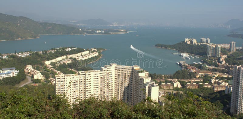 Uitzicht op zee in Discovery Bay royalty-vrije stock foto