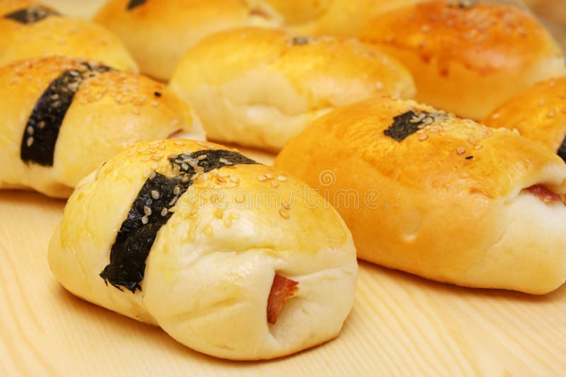 Seaweed Chicken Ham Buns