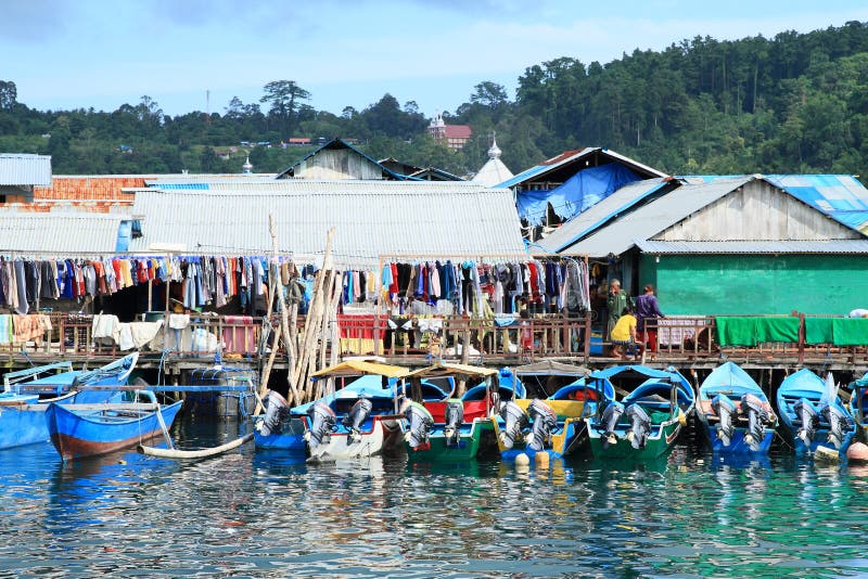 Secado del lavadero en Manokwari fotografía de archivo libre de regalías Secado del lavadero en Manokwari fotografía de archivo libre de regalías