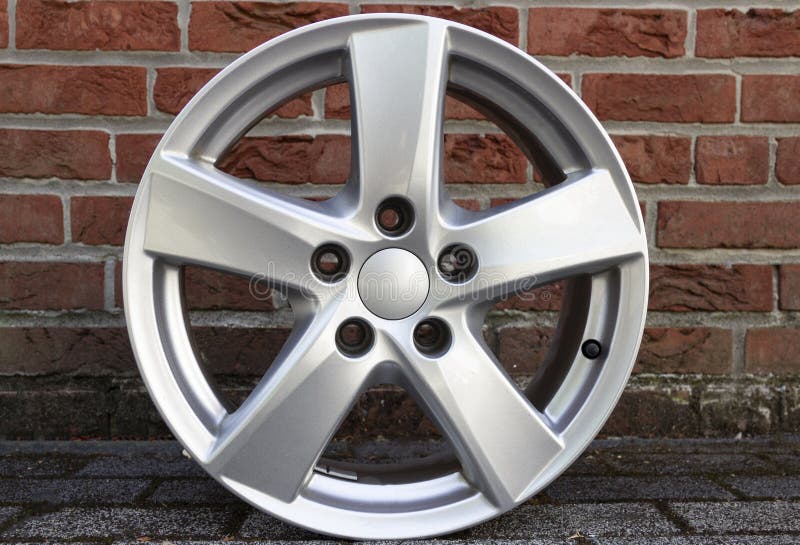 Second Hand Alloy Wheels in Store, Aluminium Alloy Rims. Stock Image