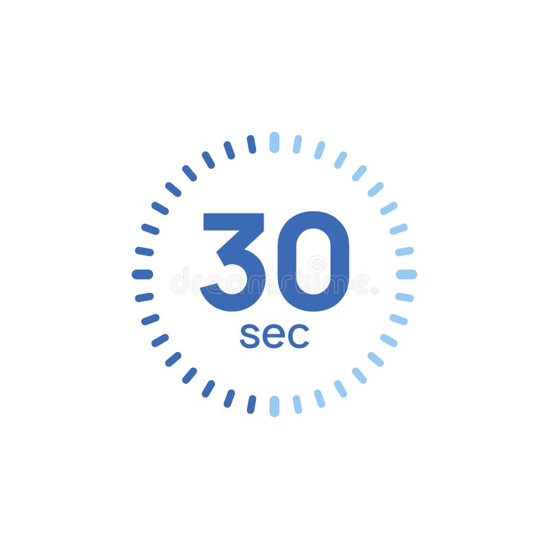 efficiënt Mars Opwekking 30 Second Timer Clock. 30 Sec Stopwatch Icon Countdown Time Digital Stop  Chronometer Stock Vector - Illustration of alarm, digital: 167569307