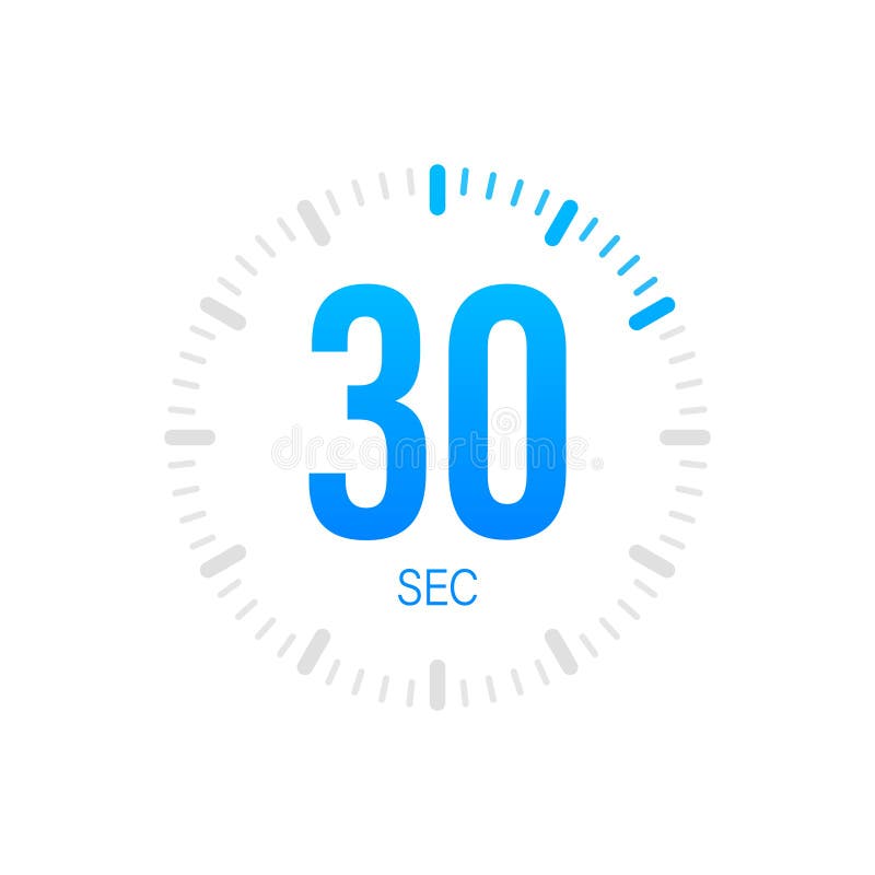 The 30 Second Timer Stopwatch Vector Icon Stopwatch Icon In Flat Style Vector Stock Illustration Stock Vector Illustration Of Interval Ready