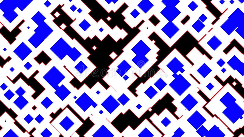 16 secondi quadrati di bianco nero blu che alterano l'animazione hd video 1920 1080 royalty illustrazione gratis
