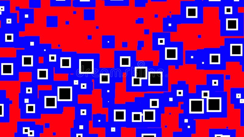 16 secondi quadrati di colore bianco rosso blu in bianco che alterano l'animazione hd video 1920 1080 illustrazione vettoriale