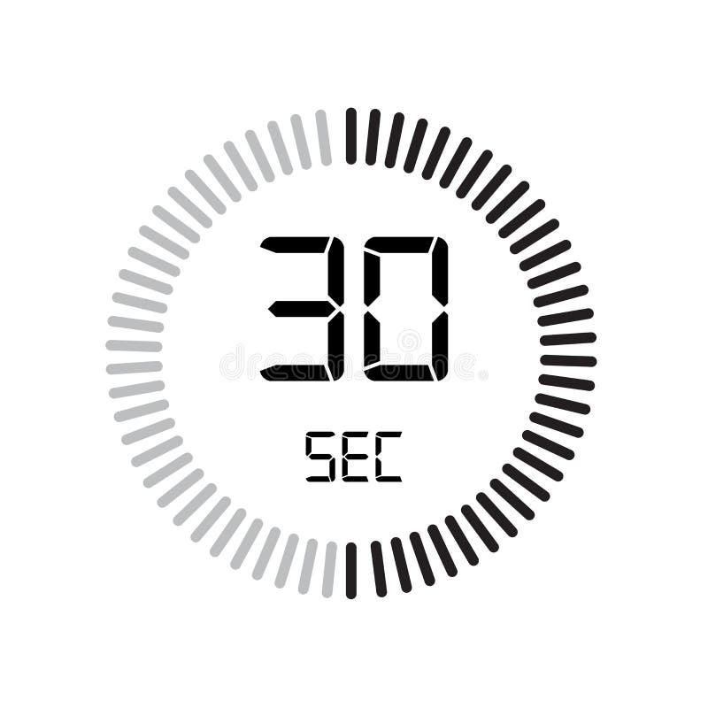 Stimulans Evaluatie Aan boord The 30 Seconds Icon, Digital Timer. Clock and Watch, Timer, Countdown  Symbol Isolated on White Background, Stopwatch Vector Icon Stock Vector -  Illustration of appointment, accurate: 133766541
