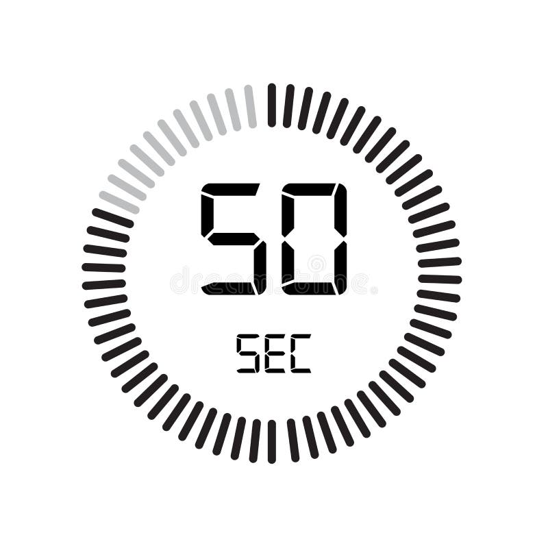 The 50 Seconds Icon Digital Timer Clock And Watch Timer Countdown The 50 Seconds Icon Digital Timer Clock And Watch Timer Countdown