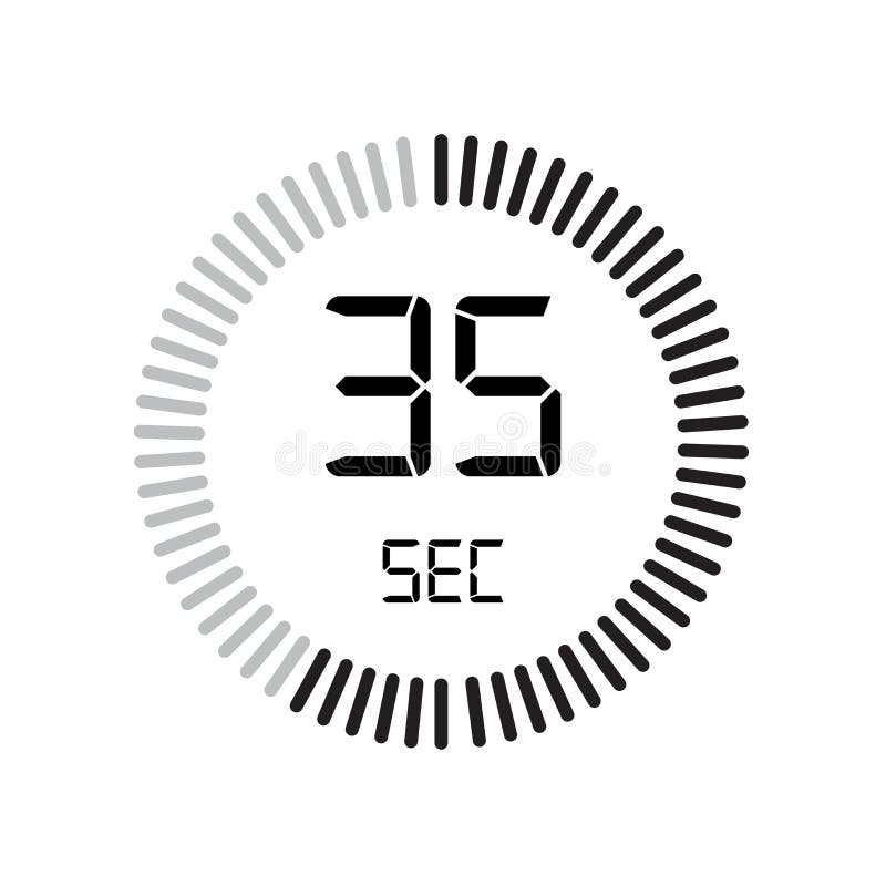 The 35 Seconds Icon Digital Timer Clock And Watch Timer Countdown The 35 Seconds Icon Digital Timer Clock And Watch Timer Countdown