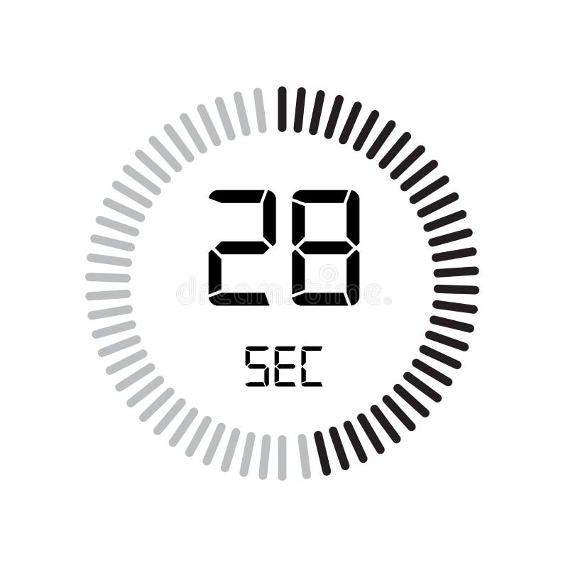 The 28 Seconds Icon Digital Timer Clock And Watch Timer Countdown The 28 Seconds Icon Digital Timer Clock And Watch Timer Countdown
