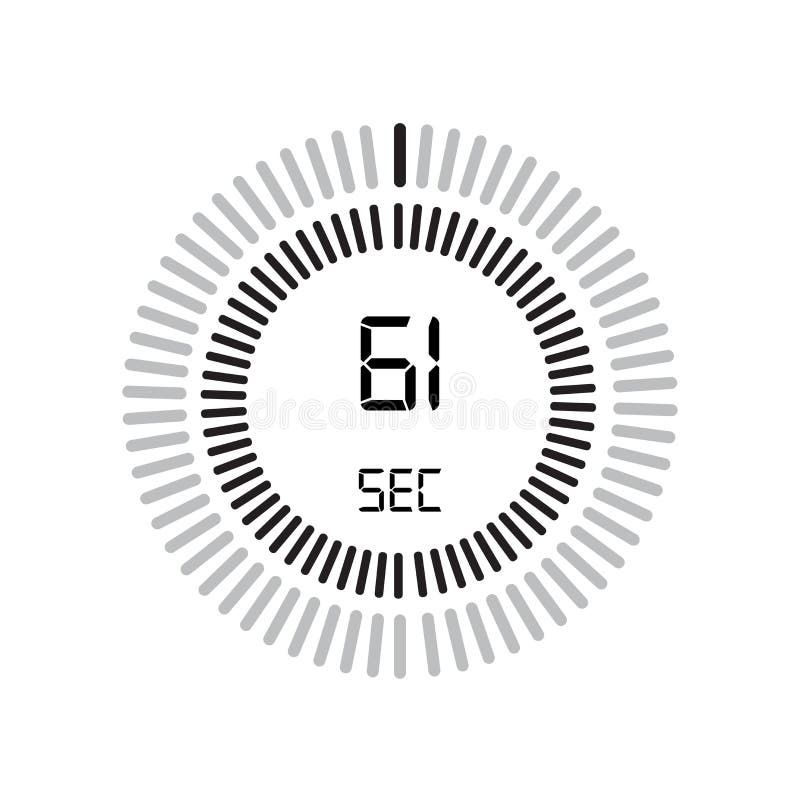 The 61 Seconds Icon Digital Timer Clock And Watch Timer Countdown The 61 Seconds Icon Digital Timer Clock And Watch Timer Countdown