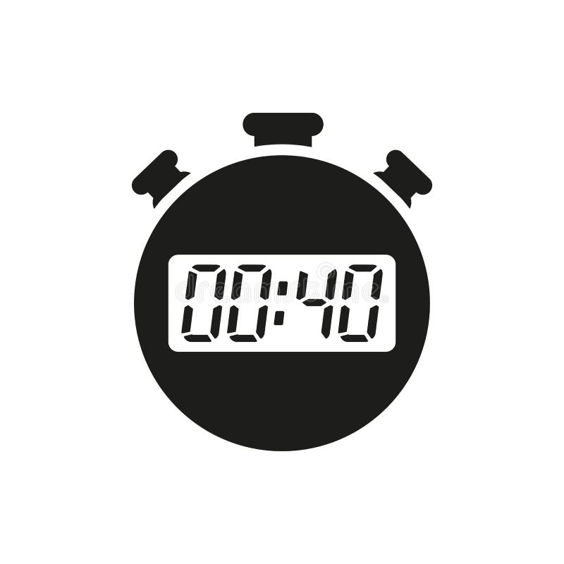the 40 seconds minutes stopwatch icon clock and