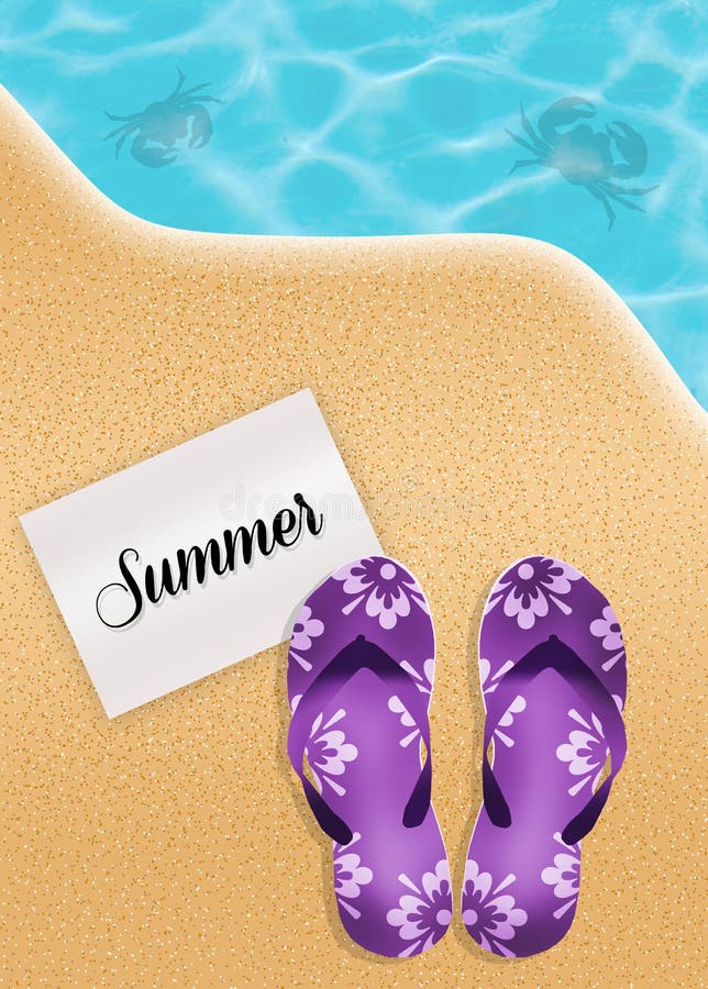 Secousse-fiascos sur la plage illustration stock Secousse-fiascos sur la plage illustration stock