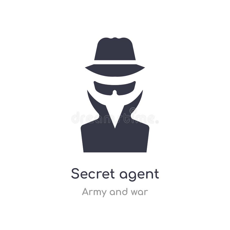 secret agent icon. isolated secret agent icon vector illustration from army and war collection. editable sing symbol can be use for web site and mobile app