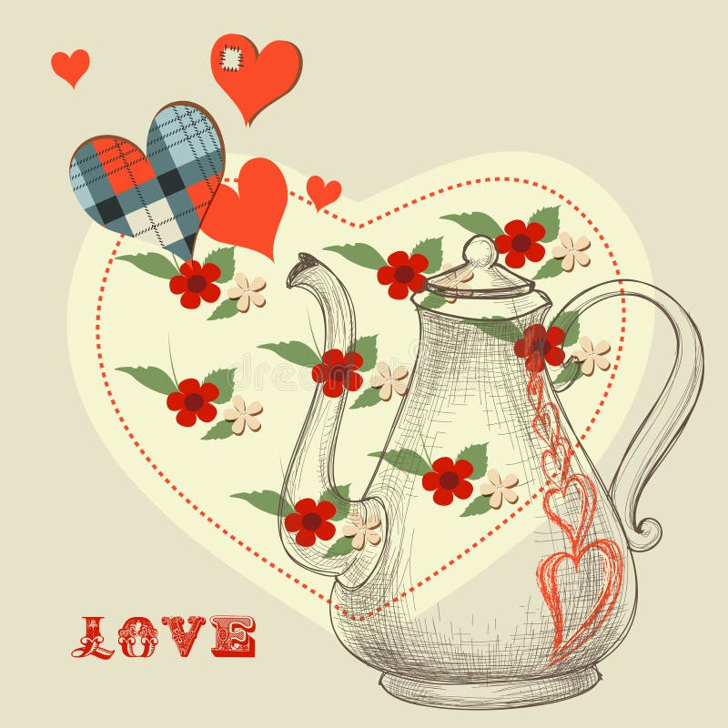 Лов 55. Love Tea вектор. Вышивка любовный эликсир. Тайный любовный объект Clipart. Love .Secret vector.