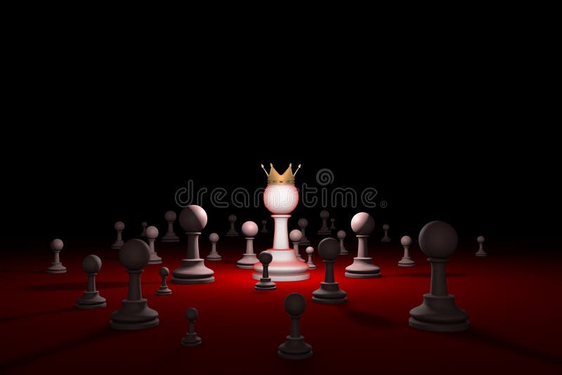 Great authority. Leader. Chess composition. Available in high-resolution and several sizes to fit the needs of your project. Background layout with free text space. 3D illustration render. Collusion illustration illustrations