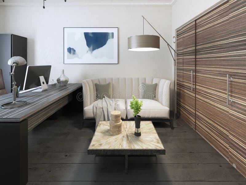 Secretary room avant garde style stock images