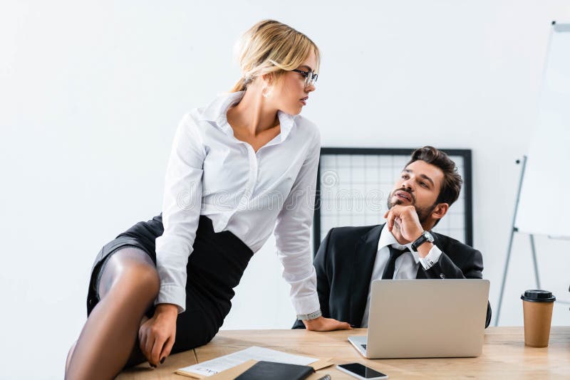 Secretary Sitting In Front Of Laptop Office Technology Professional