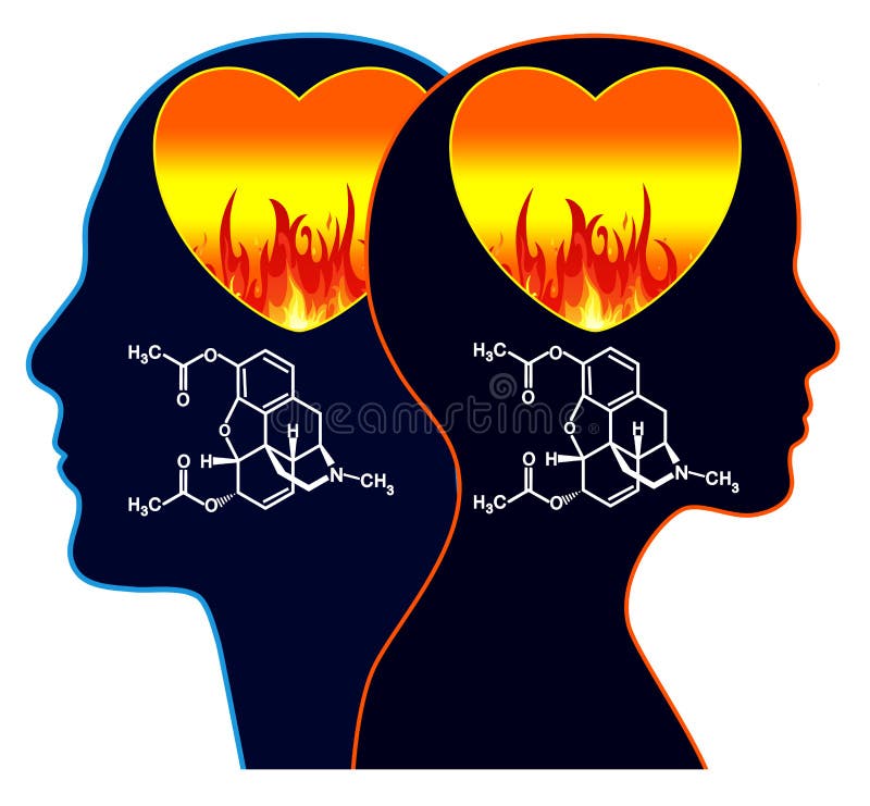 Chemistry of love and hate stock illustration. Illustration of relation -  155590490