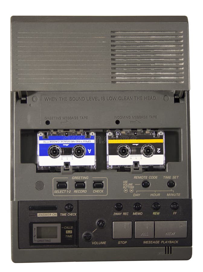 Secretária eletrônica velho foto de stock Secretária eletrônica velho foto de stock
