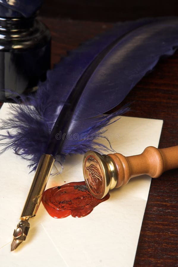 Letter, sealed with red hot wax. Letter, sealed with red hot wax